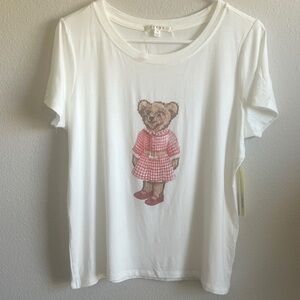 NWT Designer Bear Graphic Tee with Pink Dress